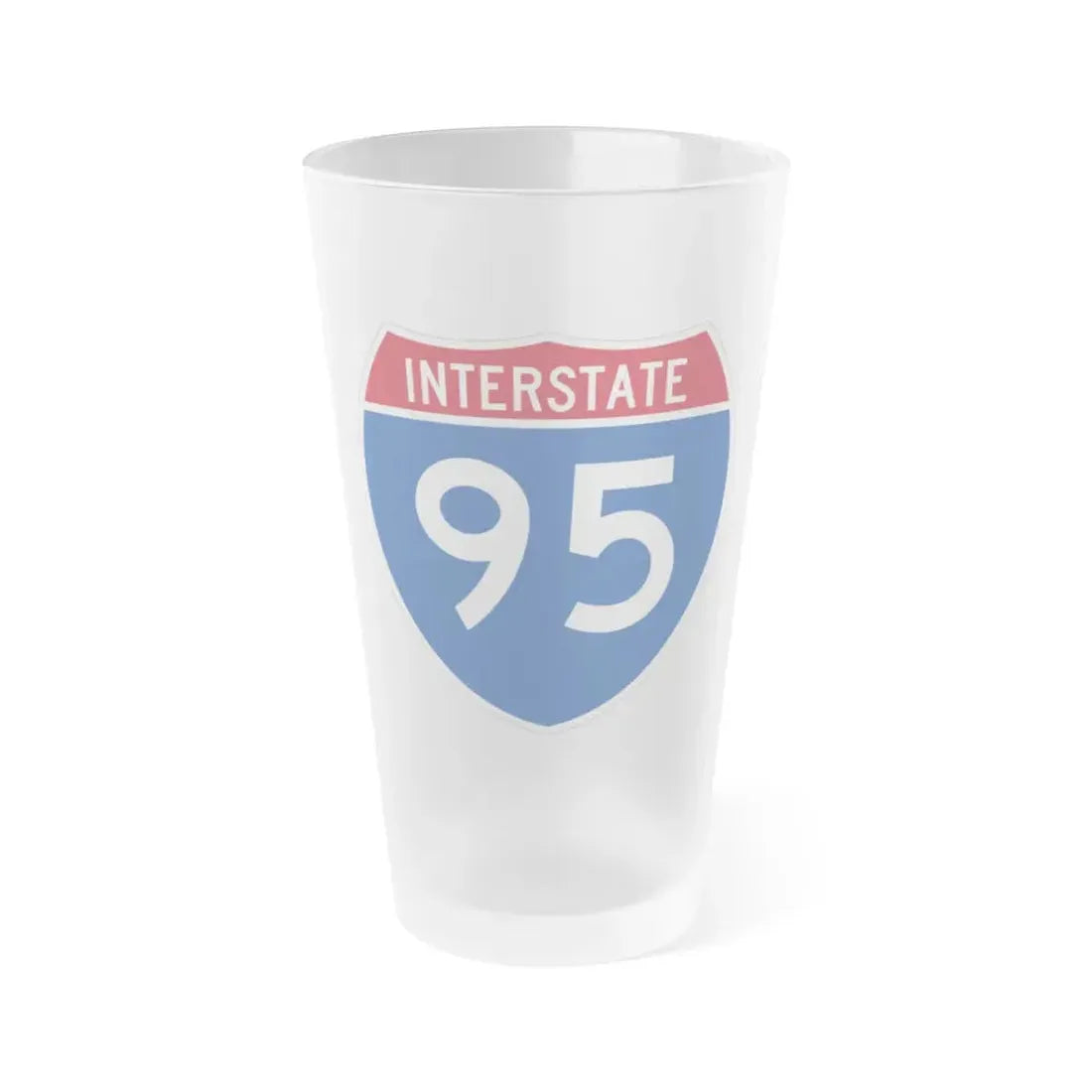 Interstate 95 (U.S. Highways) Frosted Pint Glass 16oz 16oz Frosted - Go Mug Yourself