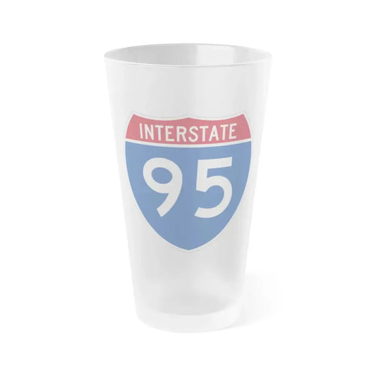 Interstate 95 (U.S. Highways) Frosted Pint Glass 16oz 16oz Frosted - Go Mug Yourself