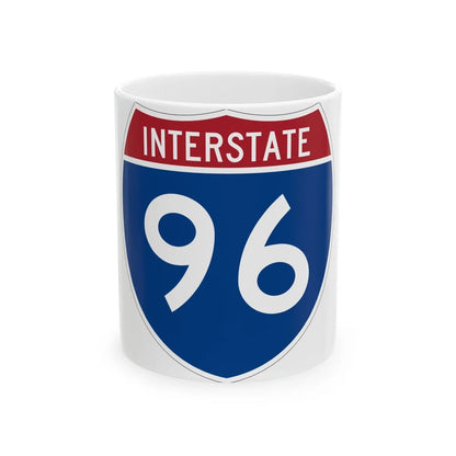 Interstate 96 (U.S. Highways) White Coffee Mug-11oz-Go Mug Yourself