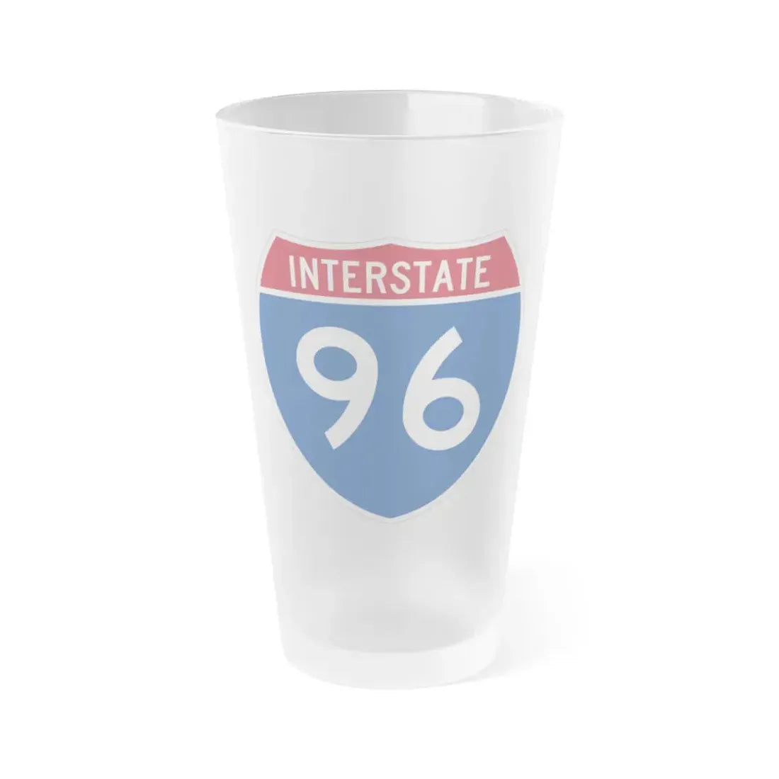 Interstate 96 (U.S. Highways) Frosted Pint Glass 16oz 16oz Frosted - Go Mug Yourself