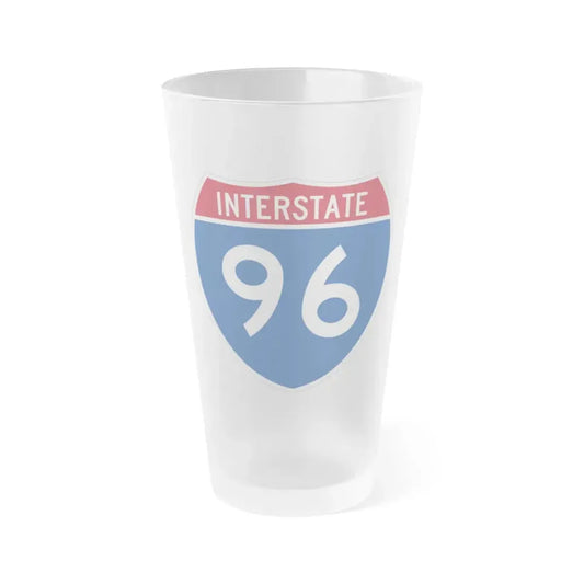 Interstate 96 (U.S. Highways) Frosted Pint Glass 16oz 16oz Frosted - Go Mug Yourself