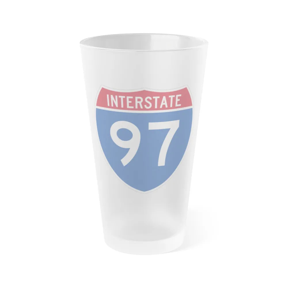 Interstate 97 (U.S. Highways) Frosted Pint Glass 16oz-16oz-Frosted-Go Mug Yourself