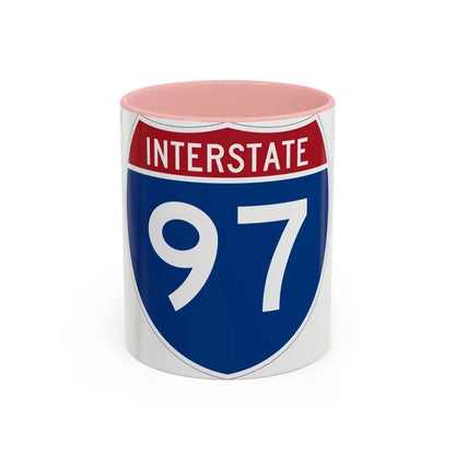 Interstate 97 (U.S. Highways) Accent Coffee Mug 11oz Pink - Go Mug Yourself
