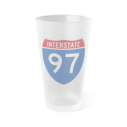 Interstate 97 (U.S. Highways) Frosted Pint Glass 16oz 16oz Frosted - Go Mug Yourself