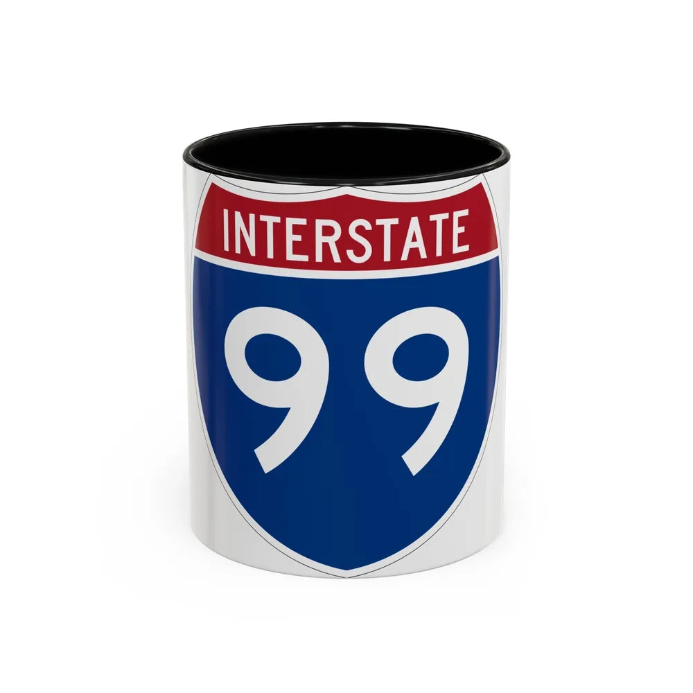 Interstate 99 (U.S. Highways) Accent Coffee Mug-11oz-Black-Go Mug Yourself