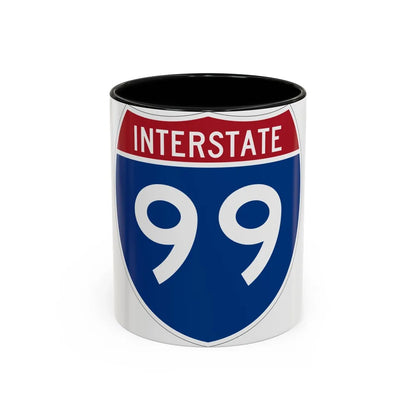 Interstate 99 (U.S. Highways) Accent Coffee Mug-11oz-Black-Go Mug Yourself