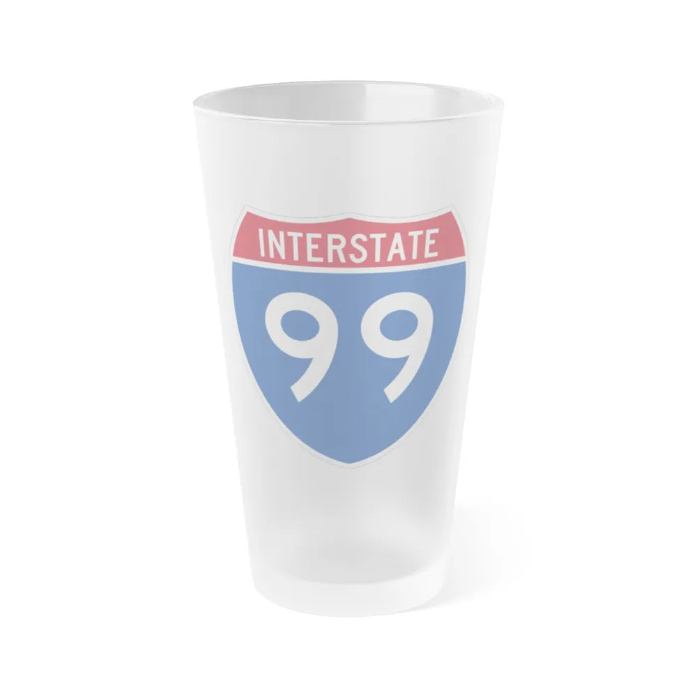 Interstate 99 (U.S. Highways) Frosted Pint Glass 16oz-16oz-Frosted-Go Mug Yourself