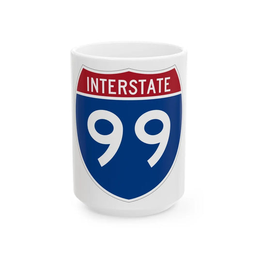 Interstate 99 (U.S. Highways) White Coffee Mug-15oz-Go Mug Yourself