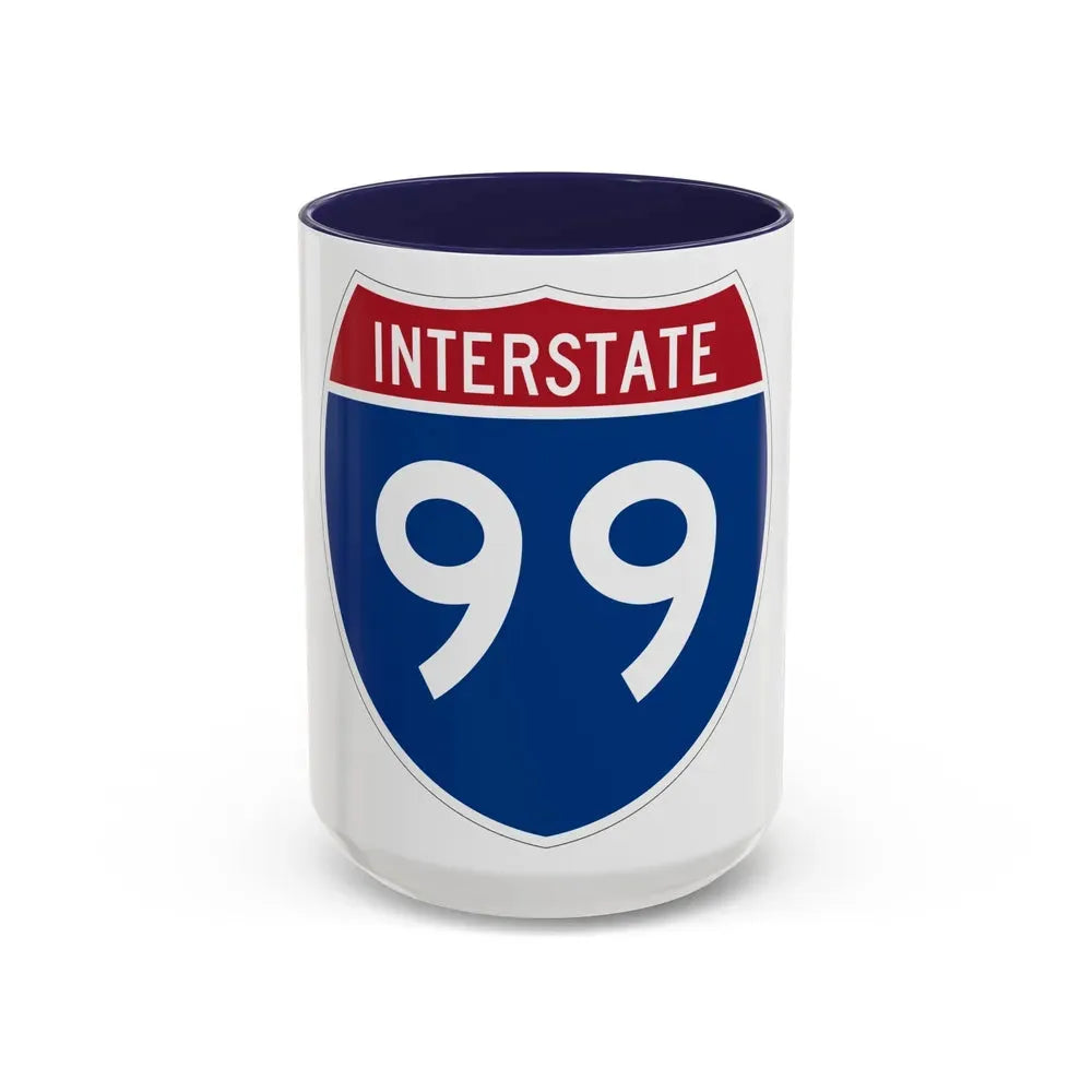 Interstate 99 (U.S. Highways) Accent Coffee Mug 15oz Navy - Go Mug Yourself