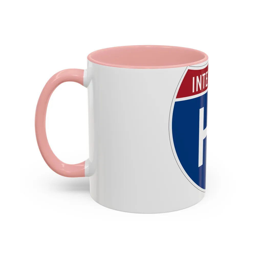 Interstate H1 (U.S. Highways) Accent Coffee Mug-Go Mug Yourself