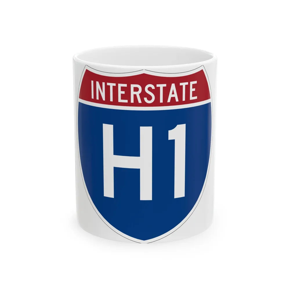 Interstate H1 (U.S. Highways) White Coffee Mug-11oz-Go Mug Yourself