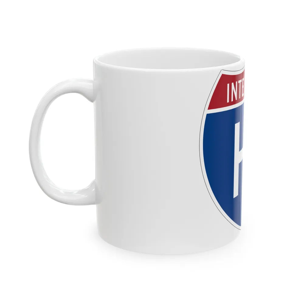 Interstate H1 (U.S. Highways) White Coffee Mug-Go Mug Yourself