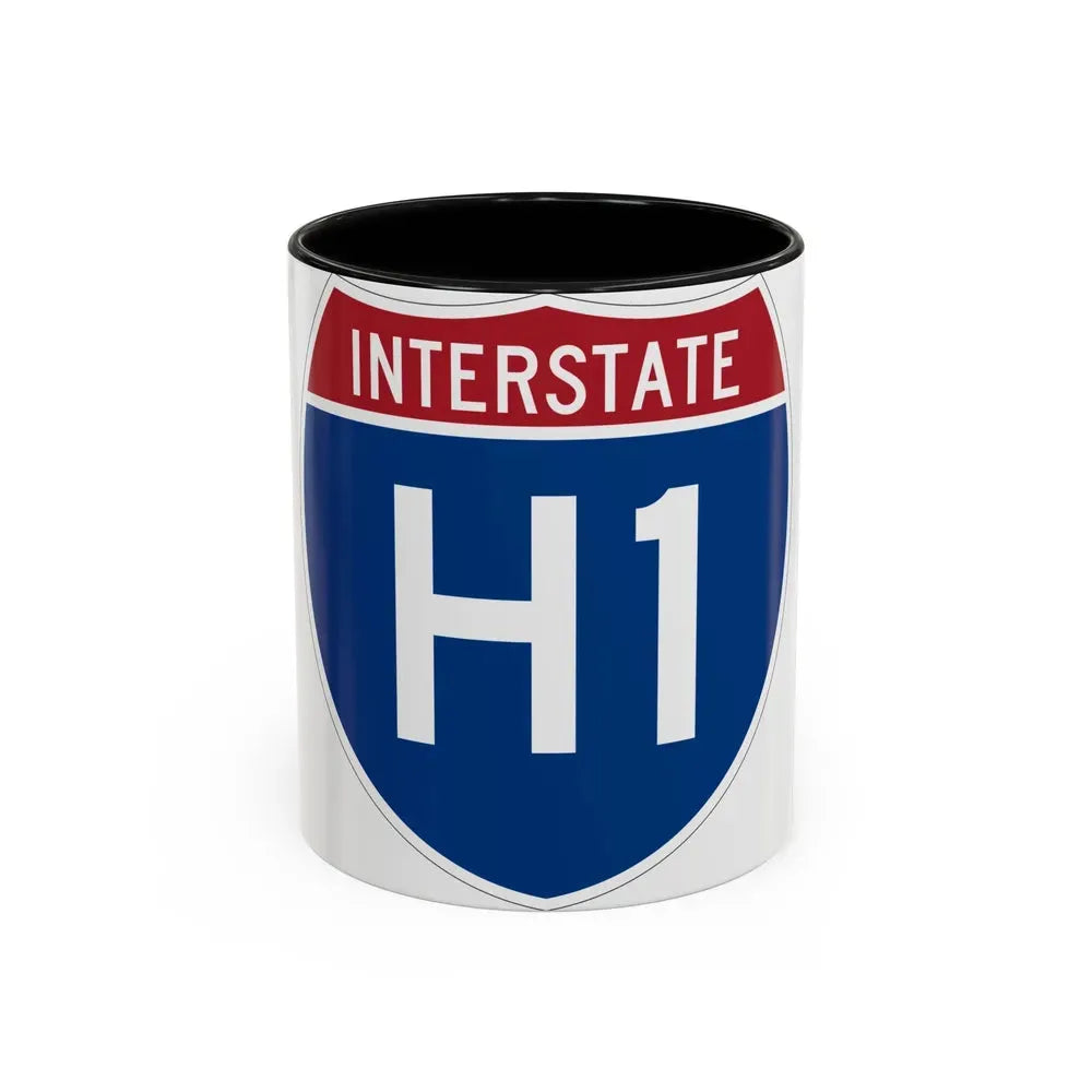 Interstate H1 (U.S. Highways) Accent Coffee Mug 11oz Black - Go Mug Yourself