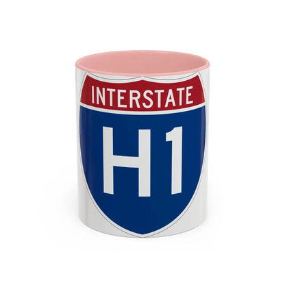 Interstate H1 (U.S. Highways) Accent Coffee Mug 11oz Pink - Go Mug Yourself