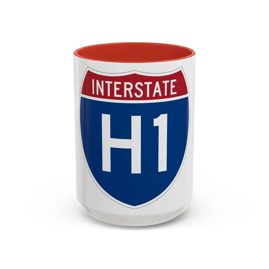 Interstate H1 (U.S. Highways) Accent Coffee Mug 15oz Red - Go Mug Yourself