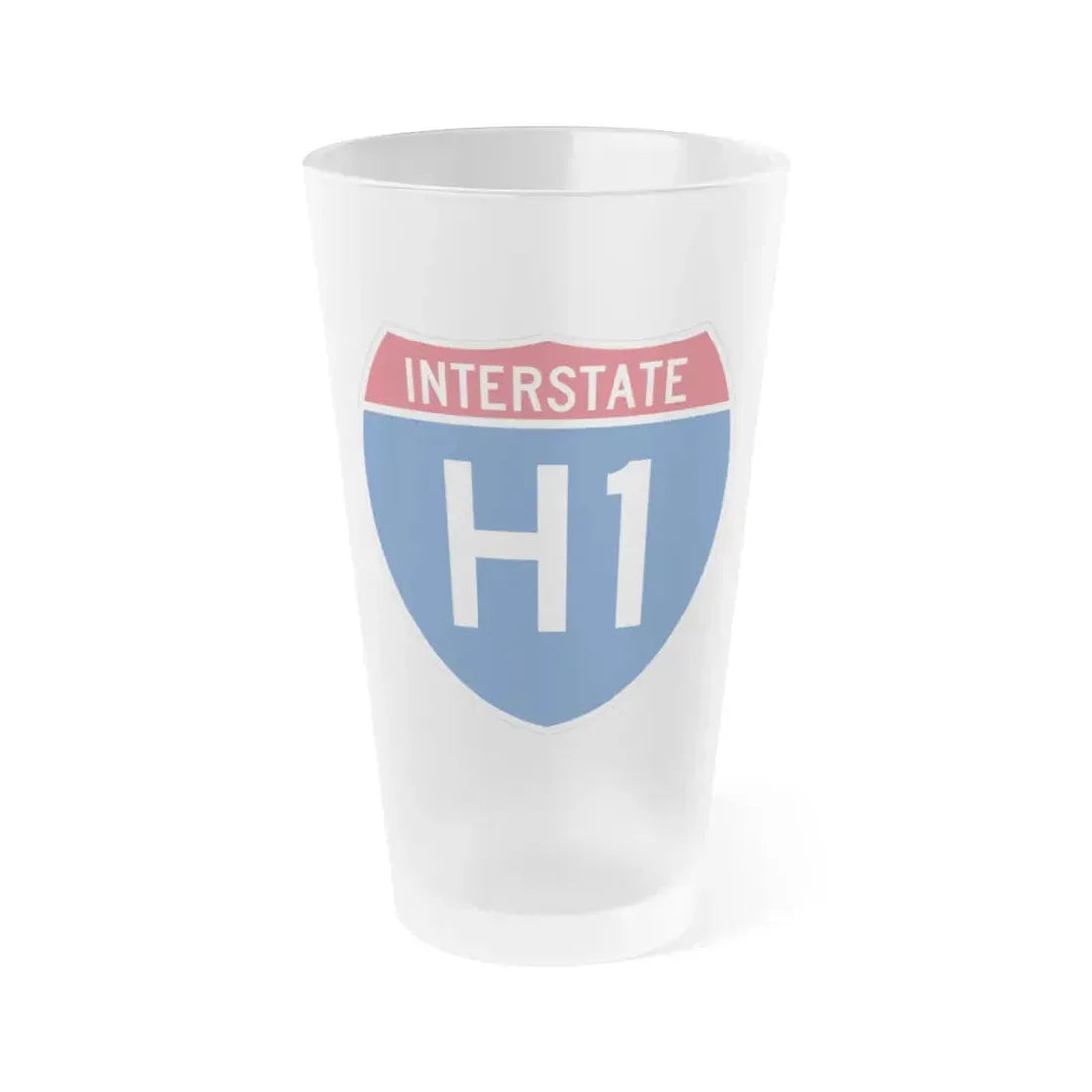 Interstate H1 (U.S. Highways) Frosted Pint Glass 16oz 16oz Frosted - Go Mug Yourself