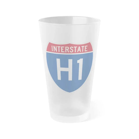 Interstate H1 (U.S. Highways) Frosted Pint Glass 16oz 16oz Frosted - Go Mug Yourself
