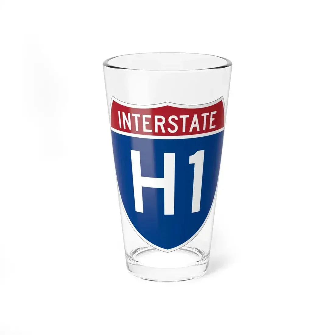 Interstate H1 (U.S. Highways) Pint Glass 16oz 16oz - Go Mug Yourself