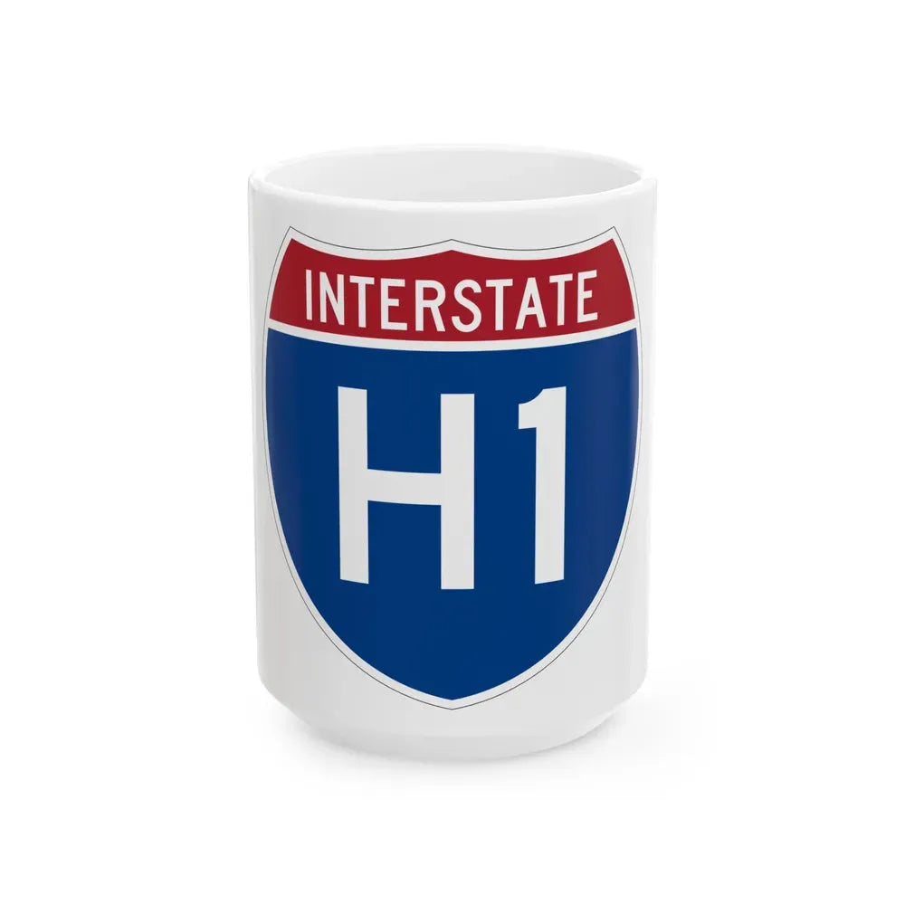 Interstate H1 (U.S. Highways) White Coffee Mug 15oz - Go Mug Yourself