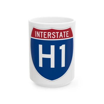 Interstate H1 (U.S. Highways) White Coffee Mug 15oz - Go Mug Yourself