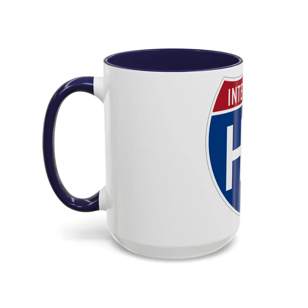 Interstate H2 (U.S. Highways) Accent Coffee Mug-Go Mug Yourself