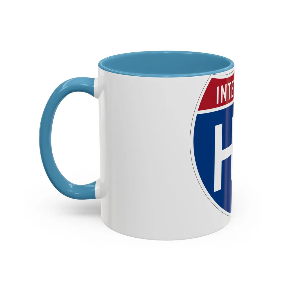 Interstate H2 (U.S. Highways) Accent Coffee Mug-Go Mug Yourself