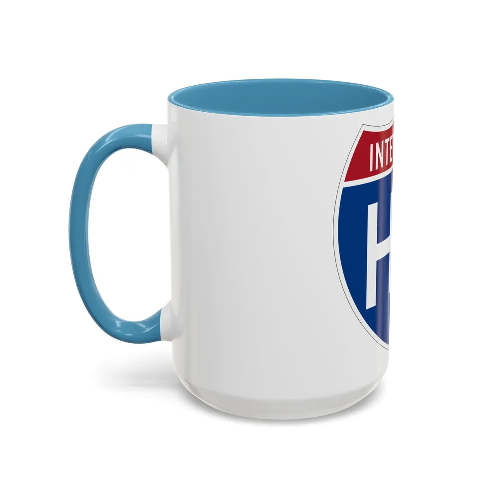 Interstate H2 (U.S. Highways) Accent Coffee Mug-Go Mug Yourself