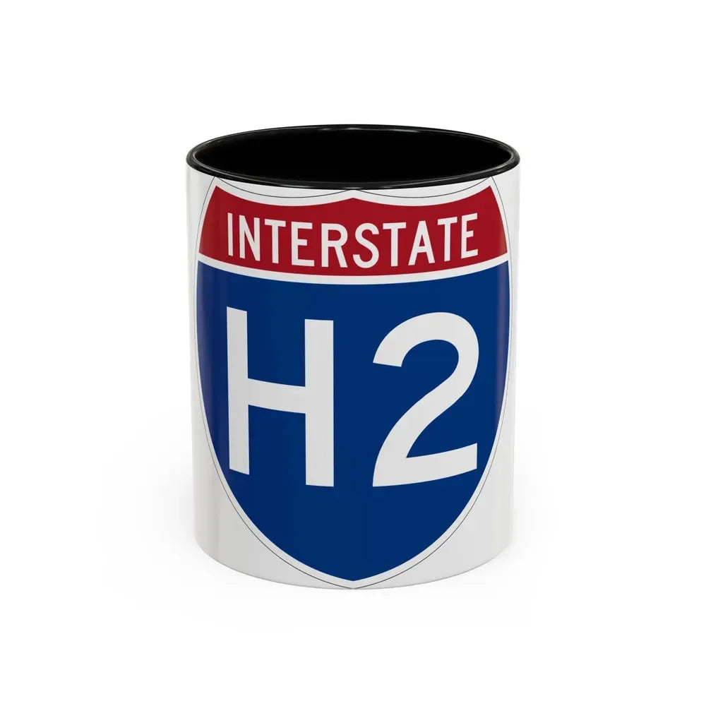 Interstate H2 (U.S. Highways) Accent Coffee Mug 11oz Black - Go Mug Yourself