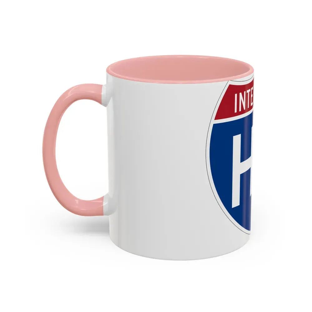 Interstate H2 (U.S. Highways) Accent Coffee Mug - Go Mug Yourself