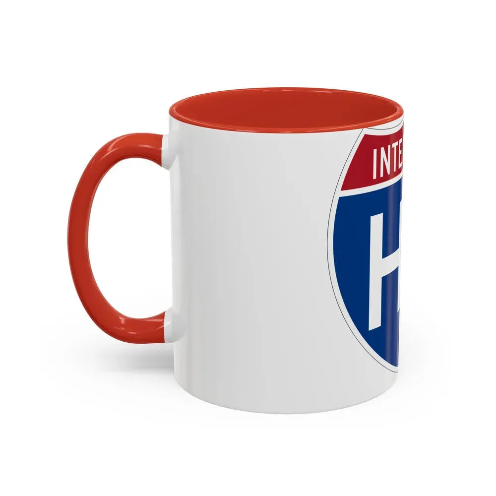 Interstate H2 (U.S. Highways) Accent Coffee Mug - Go Mug Yourself
