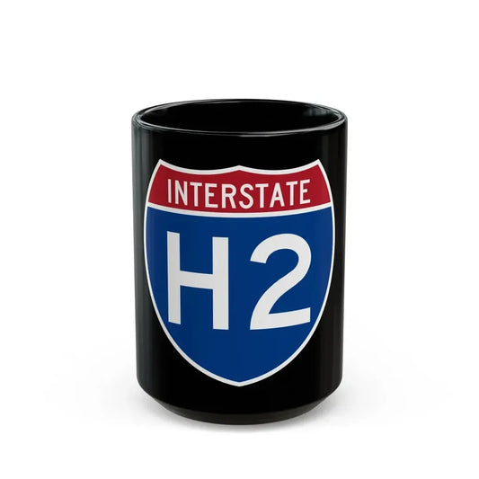 Interstate H2 (U.S. Highways) Black Coffee Mug 15oz - Go Mug Yourself