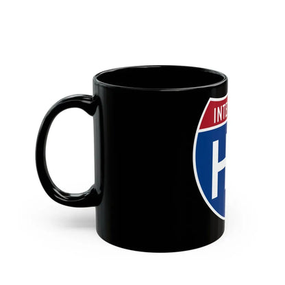Interstate H2 (U.S. Highways) Black Coffee Mug - Go Mug Yourself