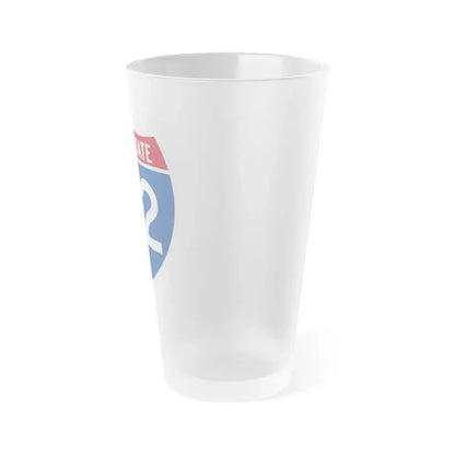 Interstate H2 (U.S. Highways) Frosted Pint Glass 16oz - Go Mug Yourself