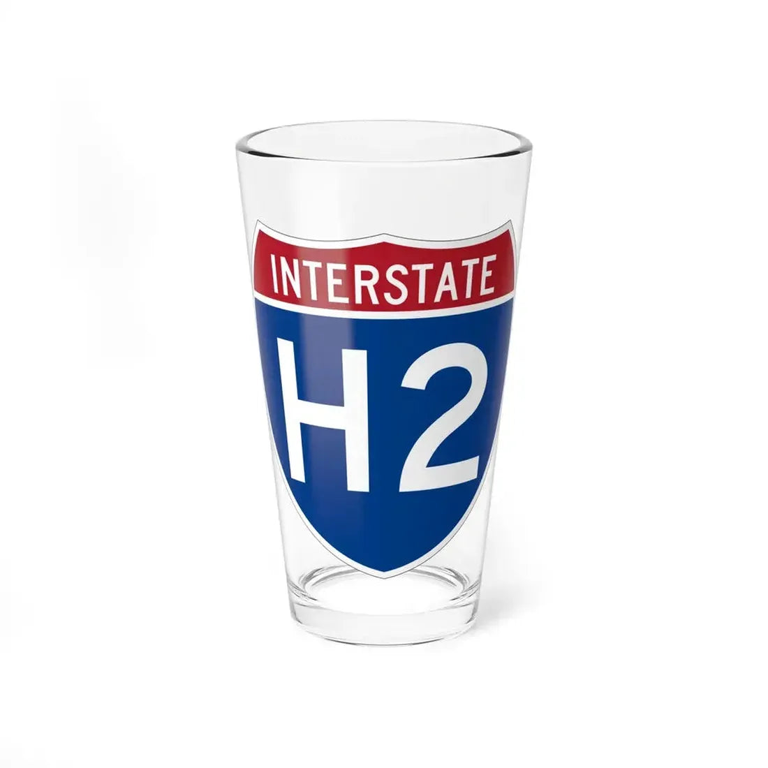 Interstate H2 (U.S. Highways) Pint Glass 16oz 16oz - Go Mug Yourself