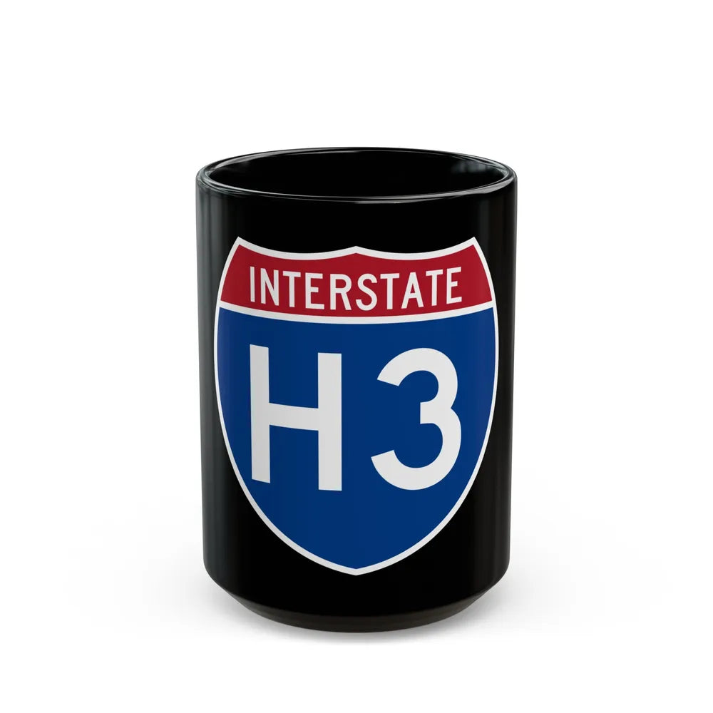 Interstate H3 (U.S. Highways) Black Coffee Mug-15oz-Go Mug Yourself