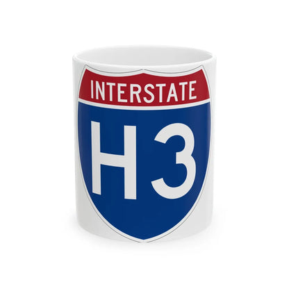 Interstate H3 (U.S. Highways) White Coffee Mug-11oz-Go Mug Yourself