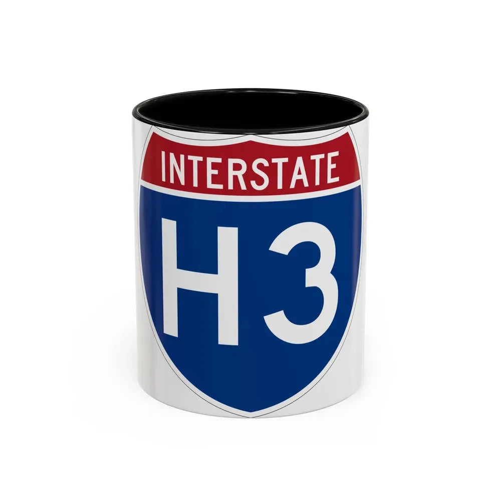 Interstate H3 (U.S. Highways) Accent Coffee Mug 11oz Black - Go Mug Yourself