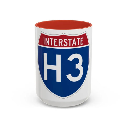 Interstate H3 (U.S. Highways) Accent Coffee Mug 15oz Red - Go Mug Yourself