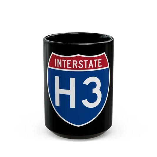 Interstate H3 (U.S. Highways) Black Coffee Mug 15oz - Go Mug Yourself