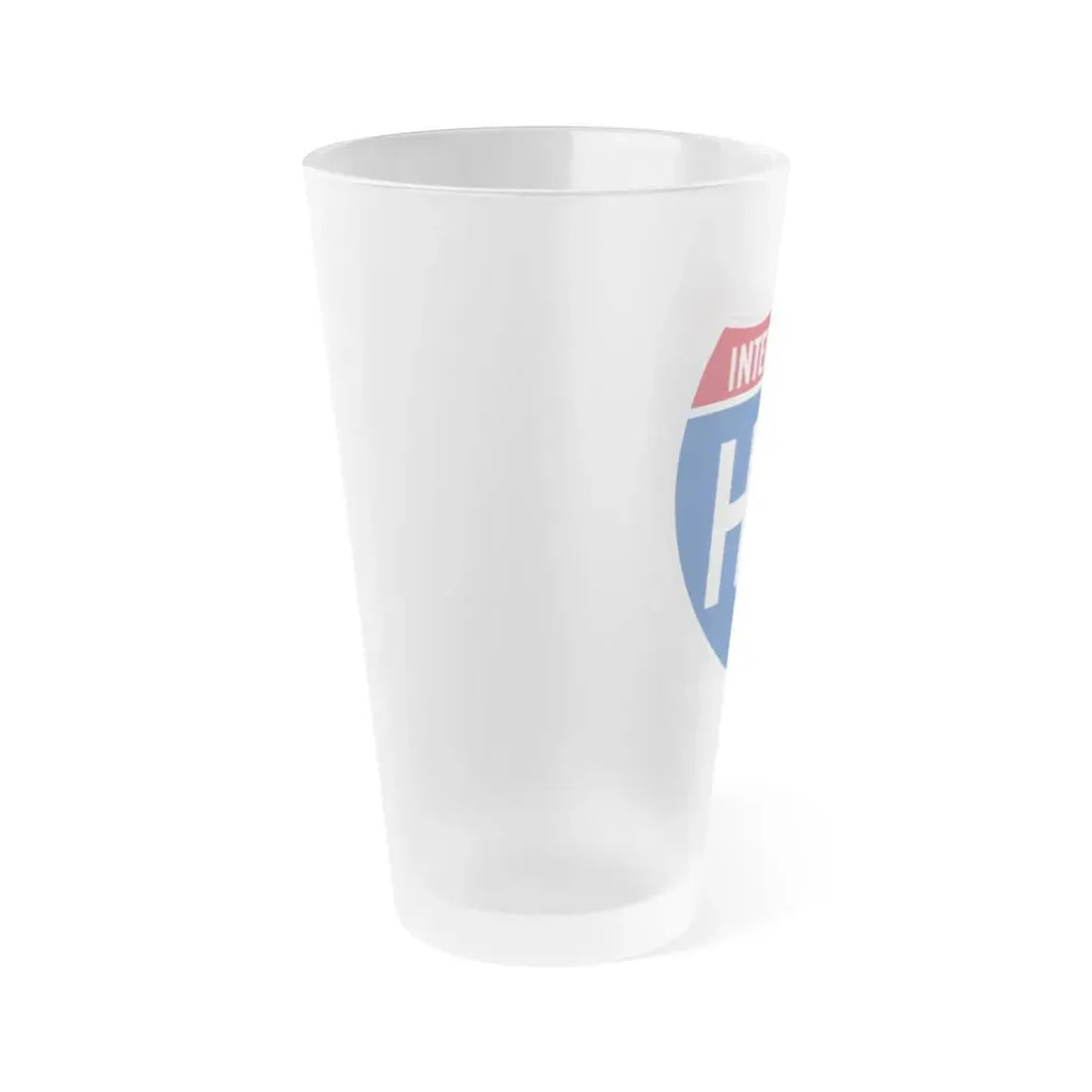 Interstate H3 (U.S. Highways) Frosted Pint Glass 16oz - Go Mug Yourself