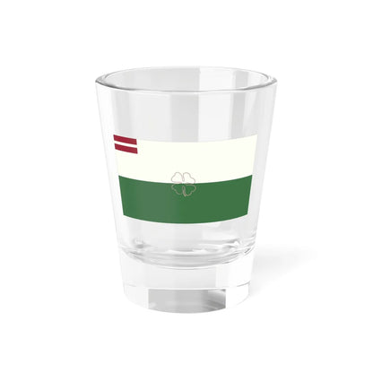 Interwar Mazpulki flag basic design (Latvia) Shot Glass 1.5oz 1.5oz - Go Mug Yourself