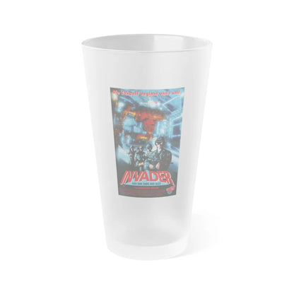 INVADER 1991 Movie Poster - Frosted Pint Glass 16oz-16oz-Frosted-Go Mug Yourself