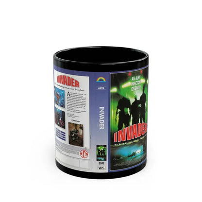 INVADER AKTIE (VHS COVER) - Black Coffee Mug 11oz - Go Mug Yourself