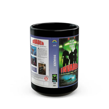 INVADER AKTIE (VHS COVER) - Black Coffee Mug 15oz - Go Mug Yourself