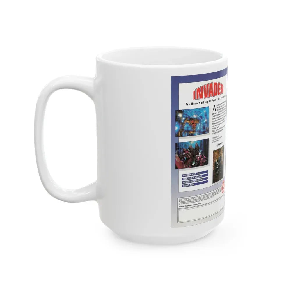 INVADER AKTIE (VHS COVER) - White Coffee Mug - Go Mug Yourself