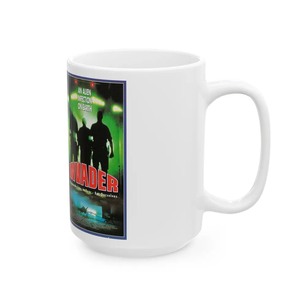 INVADER AKTIE (VHS COVER) - White Coffee Mug-Go Mug Yourself