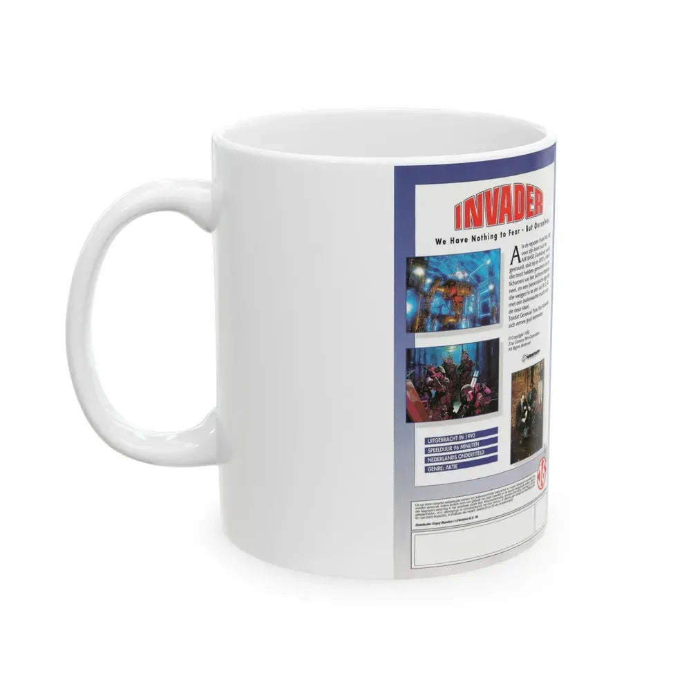 INVADER AKTIE (VHS COVER) - White Coffee Mug - Go Mug Yourself