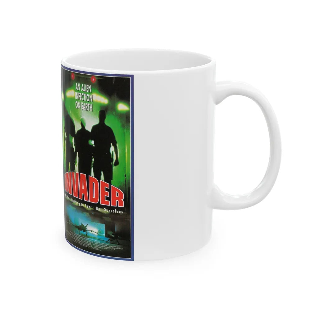 INVADER AKTIE (VHS COVER) - White Coffee Mug-Go Mug Yourself