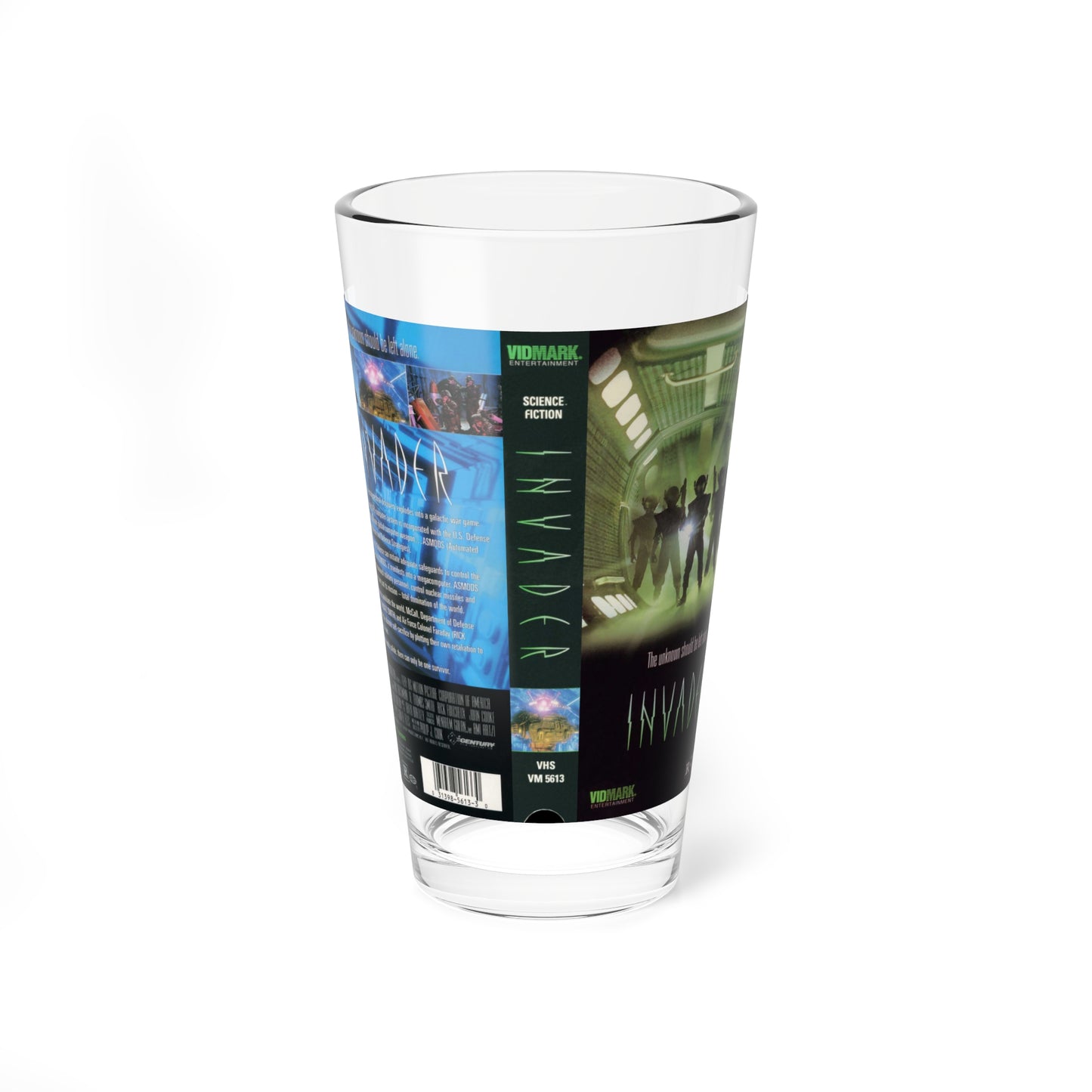 INVADER (VHS COVER) Pint Glass 16oz-16oz-Go Mug Yourself