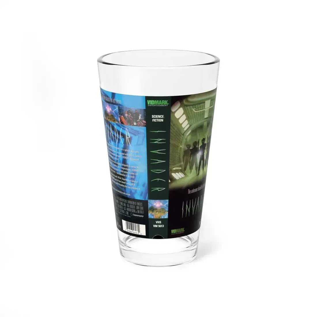 INVADER (VHS COVER) Pint Glass 16oz 16oz - Go Mug Yourself